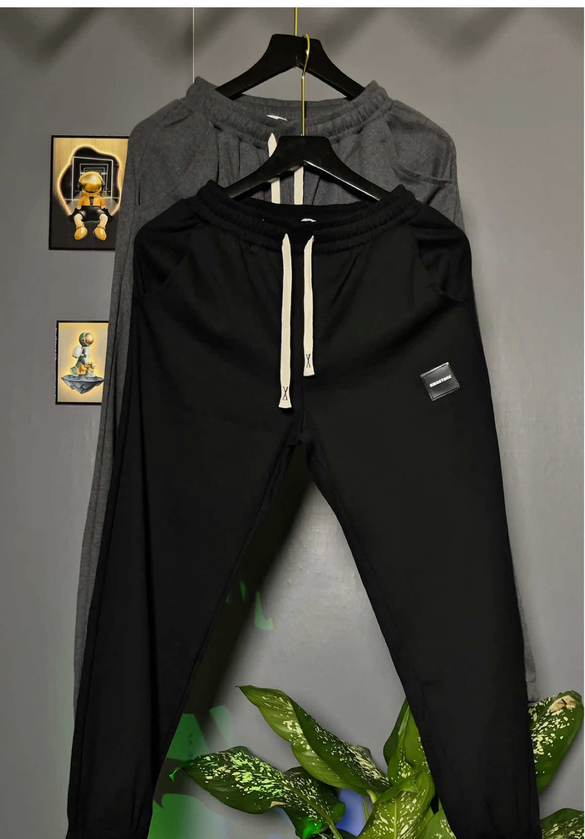 SET 3 QUẦN NỈ TĂM JOGGER U.M.A bo chun, có DÂY RÚT BẢN TO mác Vuông, hàng xuất... #thoitrang #unisex #quan #quanni #quannitam 