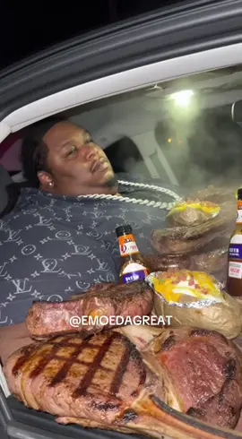 Well done steaks and loaded baked potatoes #emoedagreat #fyp #food #foryoupage #foryou 