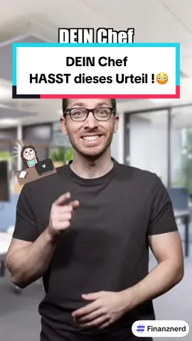 DEIN Chef HASST dieses Urteil !😳 und deshalb musst du es kennen und für dich nutzen!  Hey Max endlich Feierabend, kommst du? Leider nicht, hab noch ein zwei Sachen zu tun, werde etwas länger machen!  Das ist aber oft in letzter Zeit? Ich weiß, aber muss halt erledigt werden und geht doch allen so auf Arbeit Stimmt, wenigstens kriegst du dafür mehr Geld Mehr Geld? Qutasch die 20/30 Minuten jeden Tag bekommt der Chef nicht mal mit, nix da mit mehr Geld! Dann kennst du wohl nicht das wichtige Urteil dazu!?  Welches Urteil..? Pass auf, das muss jeder wissen, denn das Bundesarbeitsgericht hat unter dem Aktenzeichen 1 ABR 22/21 entschieden, dass die Arbeitszeit entweder von dir oder aber ganz wichtig deinem Arbeitgeber exakt aufgezeichnet werden muss, ansonsten drohen ihm tatsächlich sogar Strafen! Das wusste ich nicht, und bei mir kommen da immer einige Stunden pro Monat extra zusammen Dann nutze das für dich und lass dir endlich jede Minute Arbeitszeit auch bezahlen, das ist unser aller Recht! und dein Chef riskiert keine Strafe mehr!   Mega, die Info teile ich sofort an alle Kollegen und Freunde, denn so geht es vielen  Genau, und folge mir für immer neue Tipps, wie z.B.…#urteil #arbeitszeit #arbeitnehmer #finanzen #finanznerd 