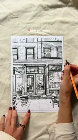 Little commission of @North Bar Tribeca 🍾 🤎 #drawing #pendrawing #illustration #sketch #bar 