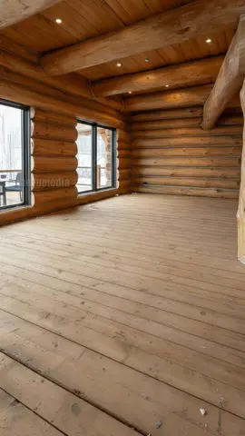 DIY Epoxy River Table Floor in Luxurious Log Cabin Kitchen! #DIY #epoxy #Home