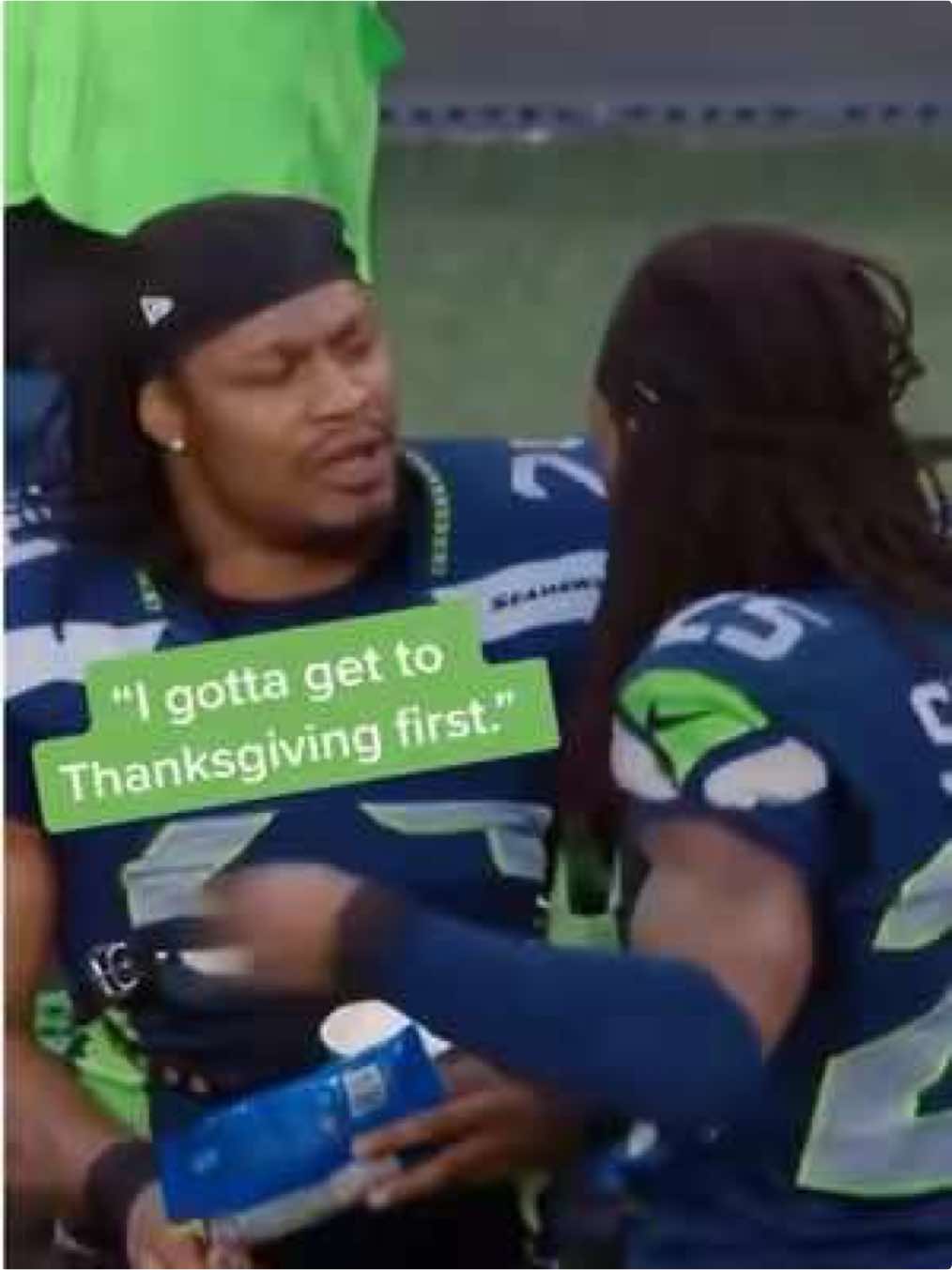 in before everyone else posts this 🦃 #nfl #seattleseahawks #marshawnlynch #richardsherman #thanksgiving 