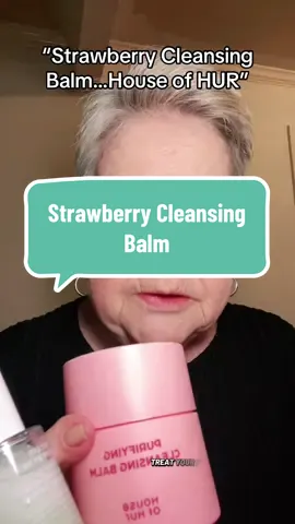 House of Hur Strawberry Cleansing Balm melts away that makeup and impurities. #houseofhur #cleansingbalm #makeupremoverbalm #fruitextract #removesimpurities 