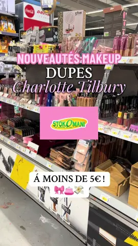 La team Dory ALERTE PÉPITE chez @Stokomani Officiel ! Y’a un énorme arrivage de nouveautés makeup clairement inspirées de Charlotte Tilbury … et pleins d’autres nouveautés absolument canons 😍💕🎀👛 #stokomani #makeup #maquillage #petitbudget #makeupdupe 