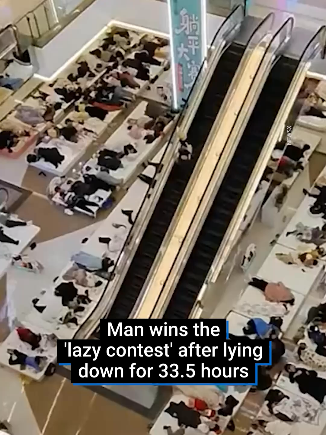 Some competitors even resorted to wearing nappies, since the rules banned anyone from sitting up or leaving their mattress... In total, about 240 people entered the bizarre competition in China. #lazy #sleep #china #competition