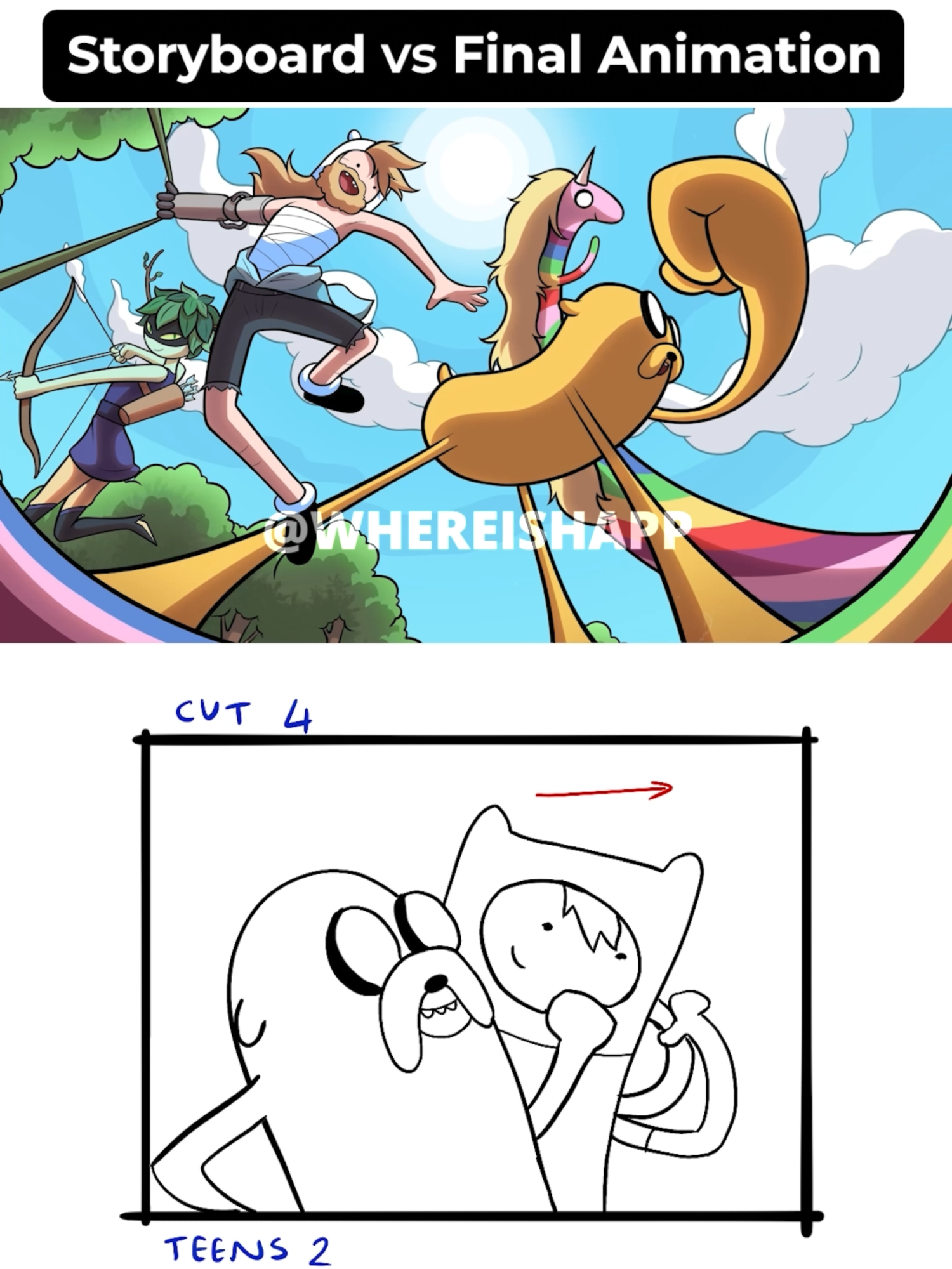 The reason I make storyboards is cause I constantly keep reimagining scenes over and over in my head, so I use it as a general guide that I can link to the music (hence the goofy looks). Clearly I deviate a lot and you'd be surprised at the amount of things that perfectly aligned by complete luck, I'll leave it up to you to figure out what was luck and what was planned. Enjoy! #procreate #digitalart #art #fyp #adventuretime #animation #fanart