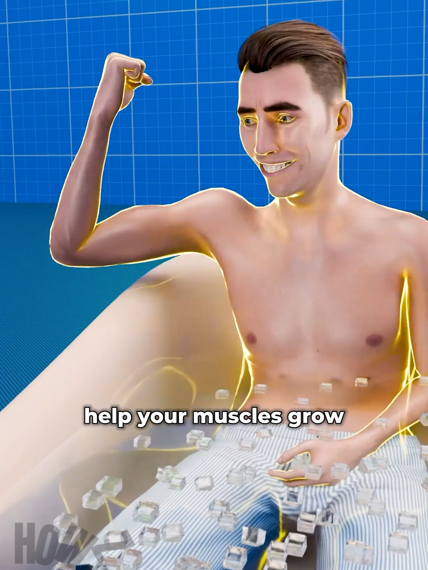 Do Ice Baths Actually Build Muscle? ❄️💪 #icebath #musclegrowth #gym #Fitness