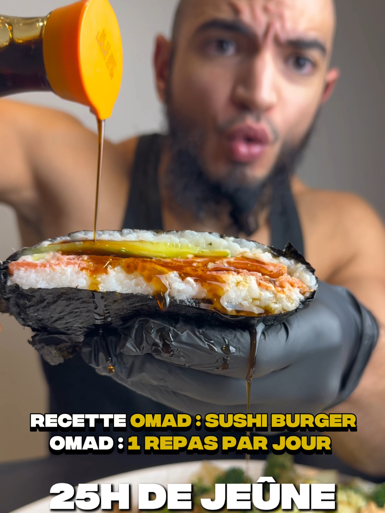 RECETTE OMAD : SUSHI BURGER🍣📊1500 kcal : P80 L65 G150 🍽OMAD : One Meal A Day = 1 REPAS PAR JOUR depuis 11 ans (JEÛNE INTERMITTENT) JE TE COACH📩CONTACTE MOI📩 🚨REJOINS MON GROUPE PRIVÉ COACHING sur SKOOL🫡 #OMAD #1repasparjour #UnRepasParJour #JeûneIntermittent #Sushi