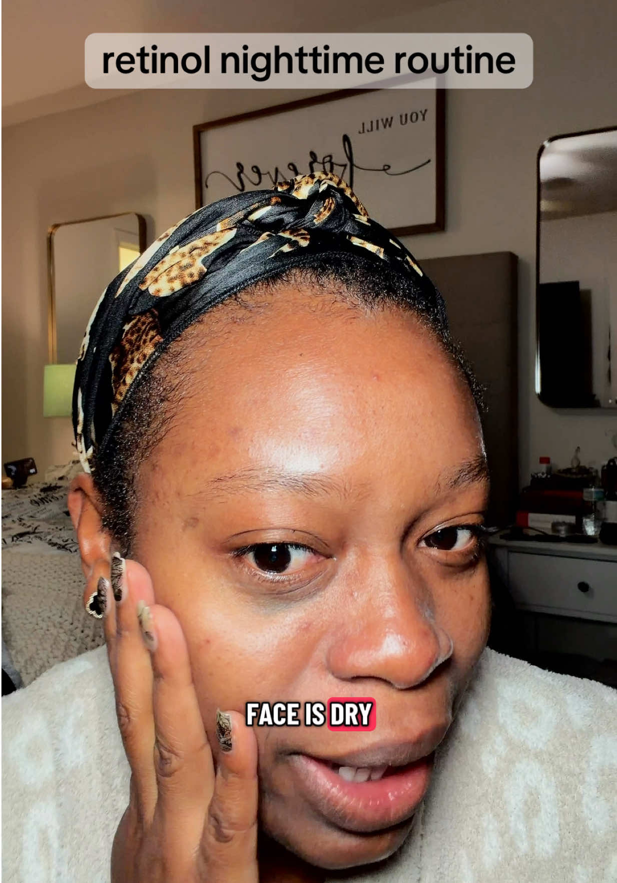 Because glow doesn’t come from vibes alone lol. My simple nighttime retinol routine for melanated skin ✨ #retinolskincare  #NighttimeRoutine #glowingskincare  #BlackGirlSkincare #skincaretips 