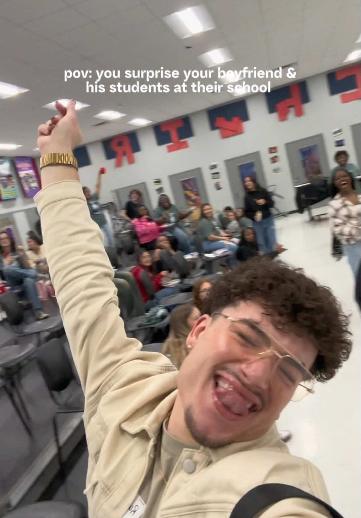 Refer to me as Mr. Boyfriend from now on 😂 #surprise #teacherlife #povs #boyfriendgoals 