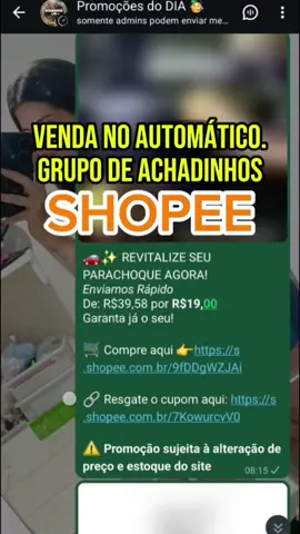 Como eu vendo no automático no meu grupo de achadinhos da Shopee♥️ @DivulgaLinks  . #divulgalinks #shopee #dicas #achadinhos #marketing 
