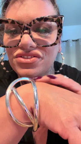 This is my new Sterling silver Hollow bangle bracelet that is actually one piece #banglebracelets #sterlingsilver #hollow #tiktokmademebuyit #blackfriday 