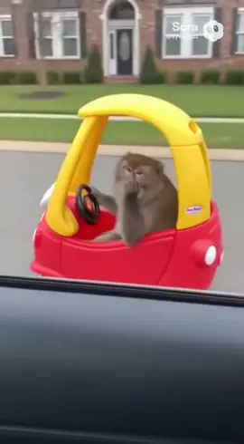 Bro really drove in just to flip me off  #monkey #viral #funny 