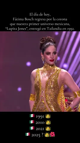 México celebra el día de hoy con orgullo a nuestra hermosa representante, Fátima Bosch. La cuarta corona es nuestra, hecho está!!🇲🇽👑👑👑👑❤️ #mexico #fatimabosch #missuniversethailand #missuniverse #missuniversemexico 