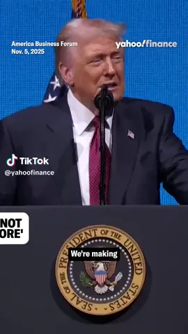 We're making the the United States the Bitcoin superpower, the crypto capital of the world, and the undisputed leader in artificial intelligence, Trump said at the America Business Forum on Wednesday.#highlight 