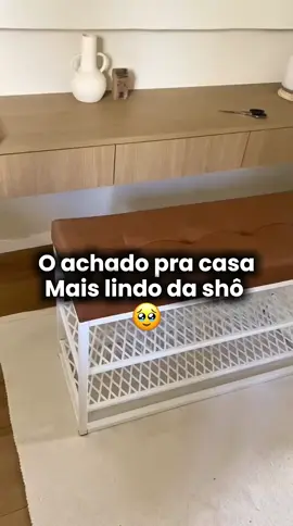 Banco Acolchoado Multifuncional com Porta Sapatos para Hall de Entrada #banco #decoracao #achados 