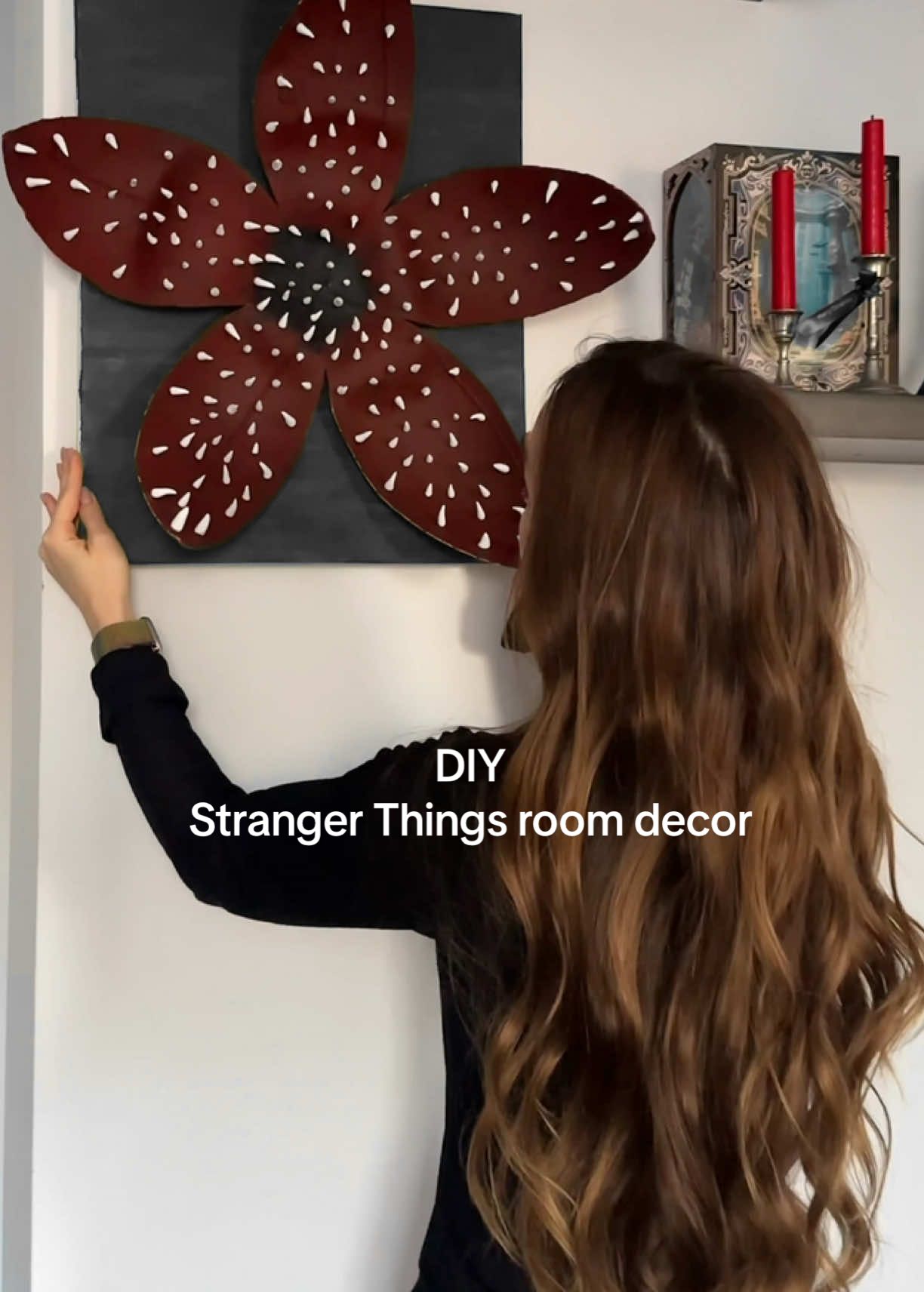 DIY Stranger Things room decor idea🏀 #DIY #StrangerThings #Demogorgon 