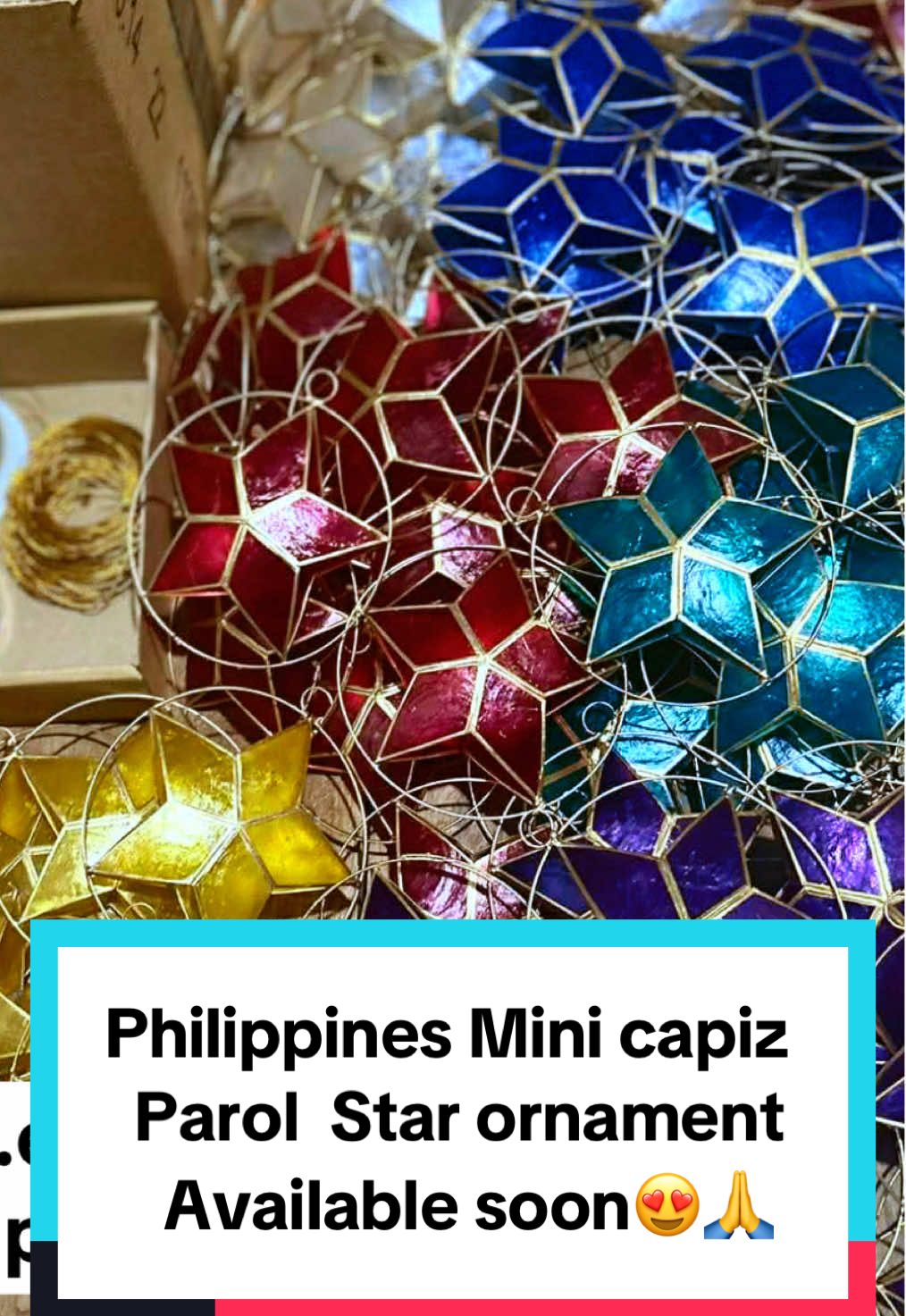 A touch of nostalgia and Filipino vibe in your home with this Philippine Traditional Capiz Parol in mini size, carefully handcrafted by Filipino  artisans. Great tree ornament or gifting idea. #parol #ofwusa #filipinochristmas #christmaslantern #christmasornaments 