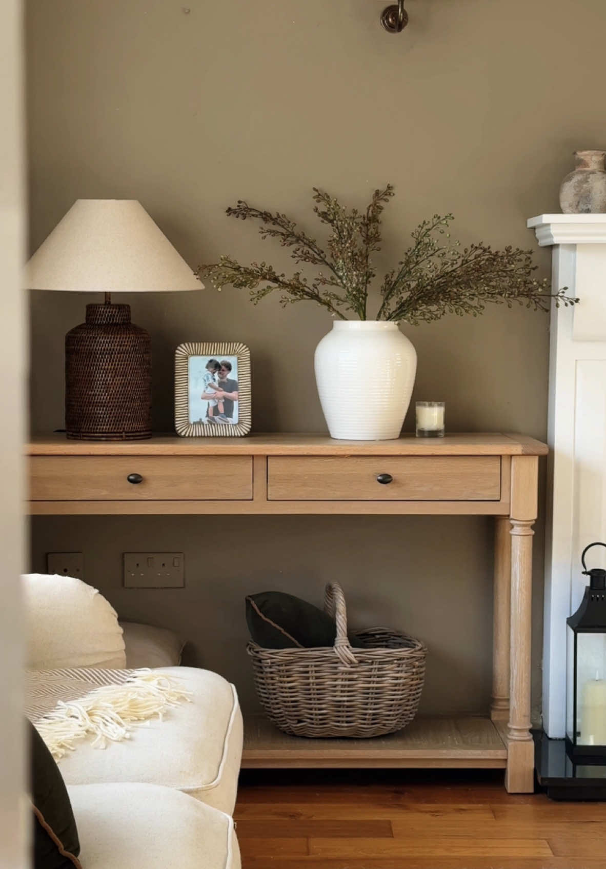 Finishing this living room has felt like tying together all the little ideas I’ve had over the last year.  The final part of the makeover brings everything together - the moody neutrals, the new lighting, the bronze mirror, the heirlooms, the preserved petals, and all the pieces I’ve collected along the way.  It finally feels warm, pulled together, and lived-in in the best way. And now… the whole room is cosy, complete, and ready just in time for Christmas. . . . . #ukinteriors #ukhomestyle #cosyhomevibes #ukhomeinspo #livingroomdecoruk #ukhomedecortiktok 