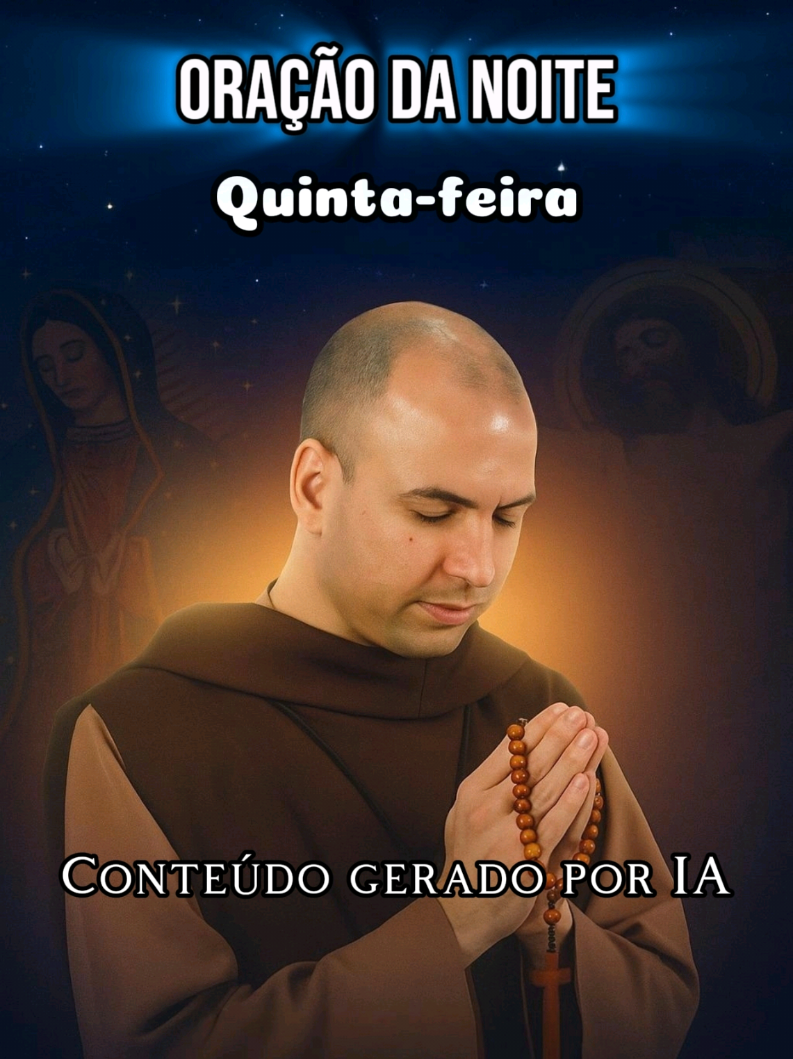 Oração da Noite — Quinta-feira de Descanso e Confiança em Deus #FreiGilson #Oraçãodanoite #BoaNoitecomDeus #MensagemdaNoite 