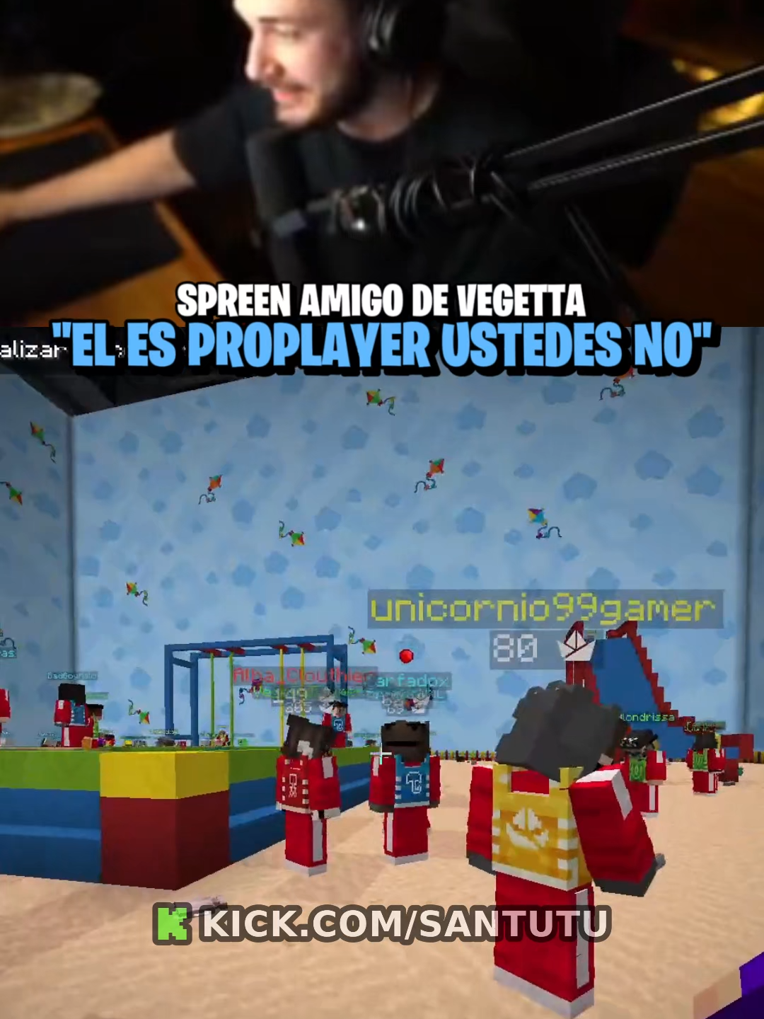 Spreen es amigo de Vegetta #kick #squidcraft4 #santutu #vegetta777 #mortedor #spreen