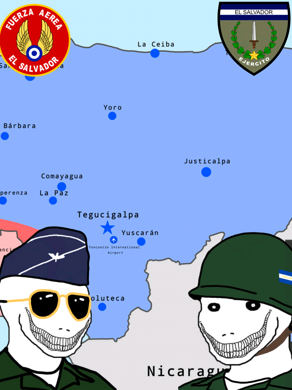 Guerra de Legítima Defensa 1969 🇸🇻🪖💥🇭🇳🪖/ Football  War:  El 14 de Julio de 1969 El Salvador no tuvo otra alternativa que tomar territorio de Honduras y defender a la población salvadoreña que habitaba en territorio hondureño, tropas salvadoreñas entraron con tanques, artillería pesada y aviones de ataque y transporte. Durante el combate 4 aviones hondureños fueron derribados por artillería y por un F-51 Mustang y más de 3.500 soldados hondureñas murieron bajo el poder militar de El Salvador. Pese a que en un punto de la guerra Honduras corto la línea de suministros Salvadoreña eso poco o nada les importo a los soldados salvadoreños que ferozmente y con más ánimos que nunca querían tomar la capital hondureña, la OEA al ver el rápido avance salvadoreño ordenó un alto al fuego inmediato ordenando a El Salvador retirar sus tropas el 2 de agosto de 1969 a cambio de el regreso en paz de todos los campesinos salvadoreños a su patria.   #honduras #hondureños #elsalvador #salvadoreños #football 