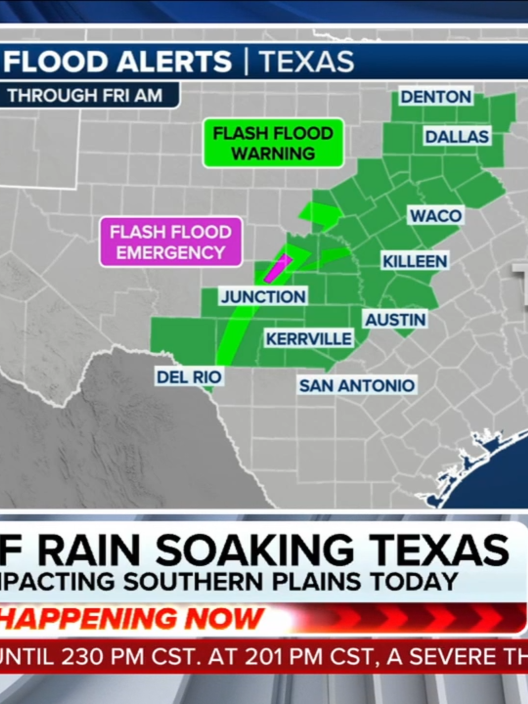 FLASH FLOOD EMERGENCY: A Flash Flood Emergency is in place for parts of three counties in Central Texas as torrential downpours trigger life-threatening flash flooding in areas in Menard, McCulloch and Concho counties. #flood #weather #texas #rain