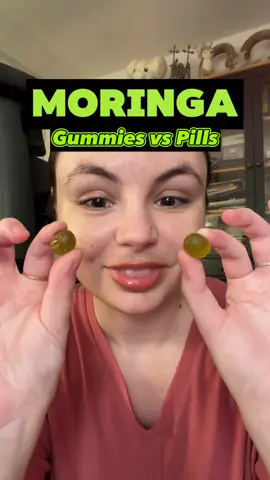Moringa capsules vs gummies from Rosabella! #moringa #moringabenefits #holistichealth #tiktokshopcreatorpicks #womenshealth 
