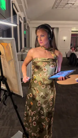 New DRESS🤭🥰✨ comment PAINT for more information on how to book me for your special day #weddingtok #artist #dress #painting #weddingdayvibes 