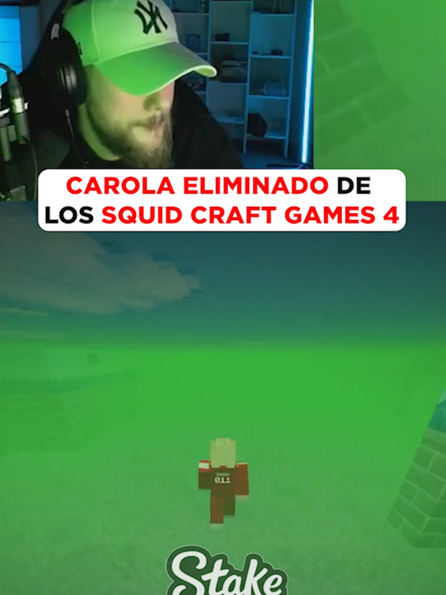 CAROLA ELIMINADO DE LOS SQUID CRAFT GAMES 4 #squidcraftgames4 #españa #carola #kick #twitch #rubiusomg #auronplay
