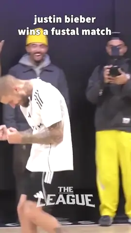 Justin Bieber wins a   fustal match🔥 #theleaguegroup 