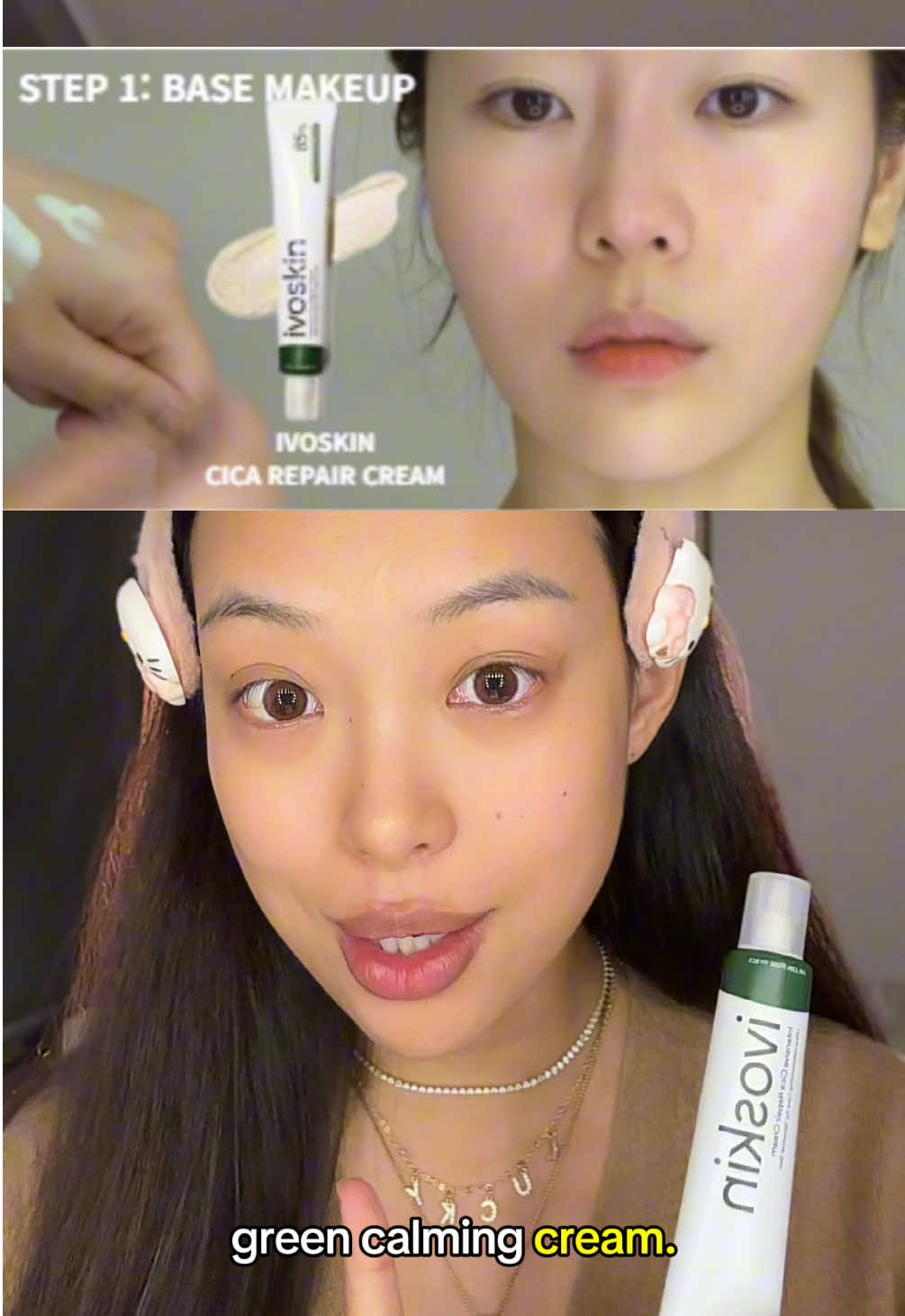 If you wanna know how kpop idols keep their skin perfectly calm and clear…this is the secret @Ivoskin US #koreanskincare #kbeauty #kpopidolskincare #cicarepaircream #sensitiveskin 