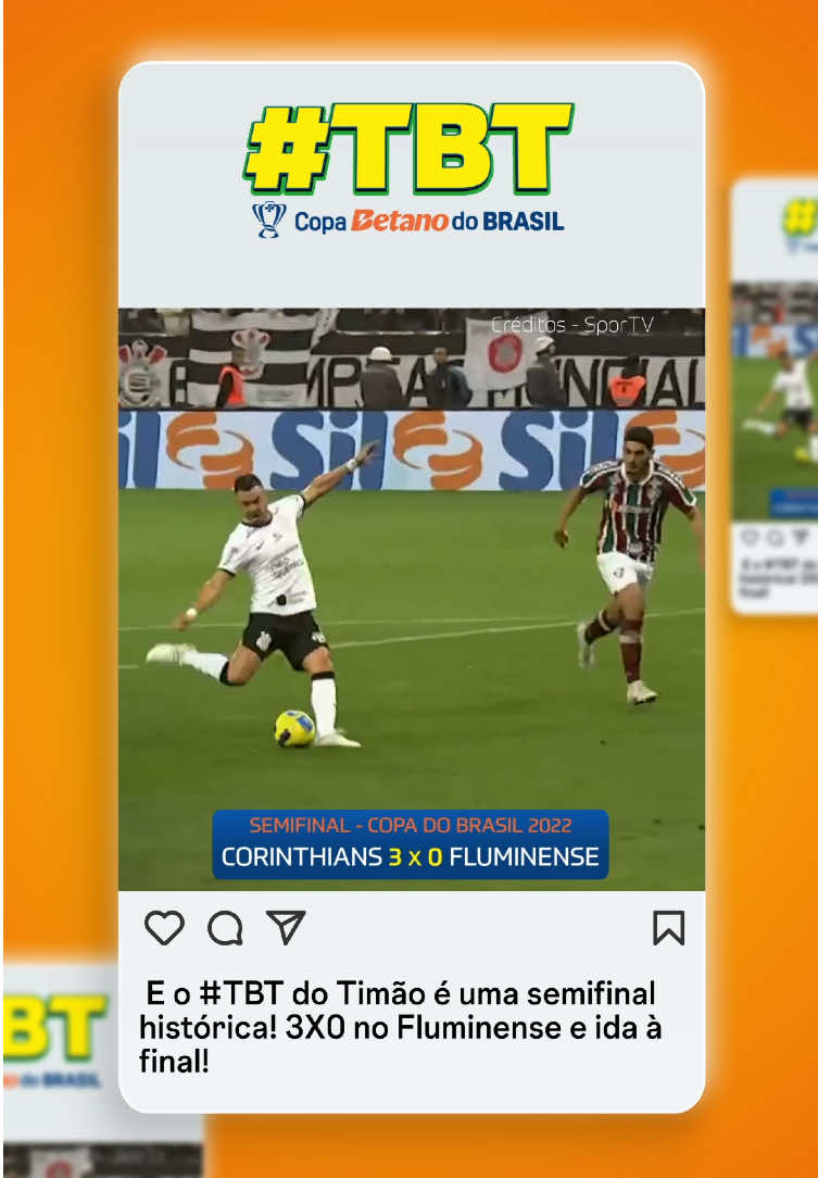 UM #TBT 🔙 HISTÓRICO, TIMÃO! 🦅 Era uma noite em Itaquera e... 3⃣✖️0⃣ para o @Corinthians e ida carimbada à final da #CopaBetanoDoBrasil! 😍 Será que a Fiel se lembra? 🔥 #Corinthians #Futebol #Timão 