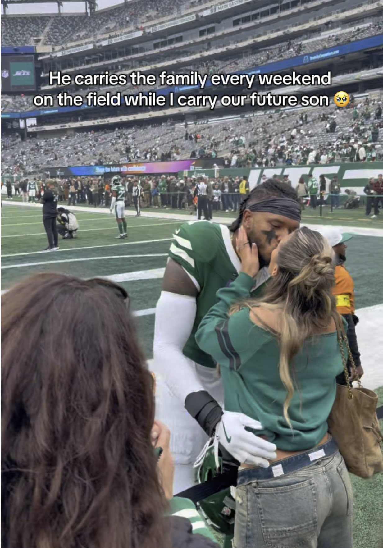 Can’t wait for our little boy to get to see his dad kill it on the field 🥹