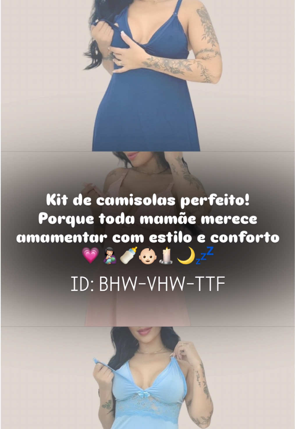 🔎 BHW-VHW-TTF  🌸 O kit perfeito para as mamães que amam conforto e praticidade! Esse kit com 3 camisolas de amamentação é fresquinho, tem abertura fácil, alça regulável, malha ótima pro calor e ainda vem com uma rendinha delicada que deixa tudo mais lindo. Presente ideal pra gestante ou puérpera! 💗👶✨ #CamisolaDeAmamentação #KitMamãe #EnxovalDeMaternidade #AchadinhosDaShopee 