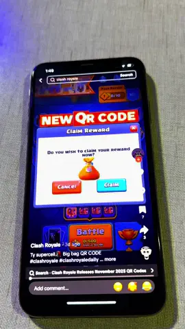 Ty supercell 👌😍 big bag QR code #clashroyale  #clashroyalememes #cladhroyaledaily #fyp #viral 