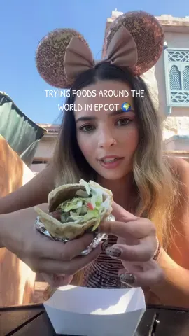 I tried my best haha. As a girl with an average appetite this was hard lol #epcot #disney 