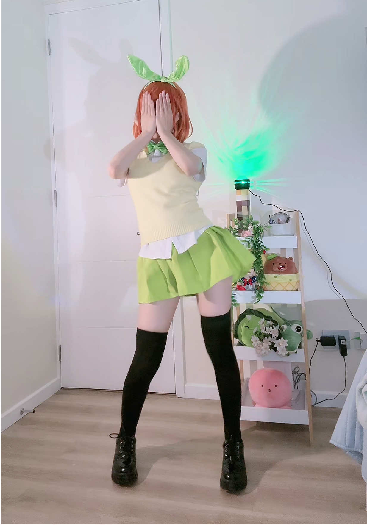 Yotsuba la ganadora ha llegadoo jajaja 💚✨ ¿Qué les parece este cosplay?  #yotsubacosplay #yotsubanakano #yotsuba #nakanoyotsuba #quintillizasnakano 