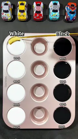 The contrast of 2 colors ⚪️ + ⚫️ and the result is surprising#colormix #colormixing #asrm #colors #painting 
