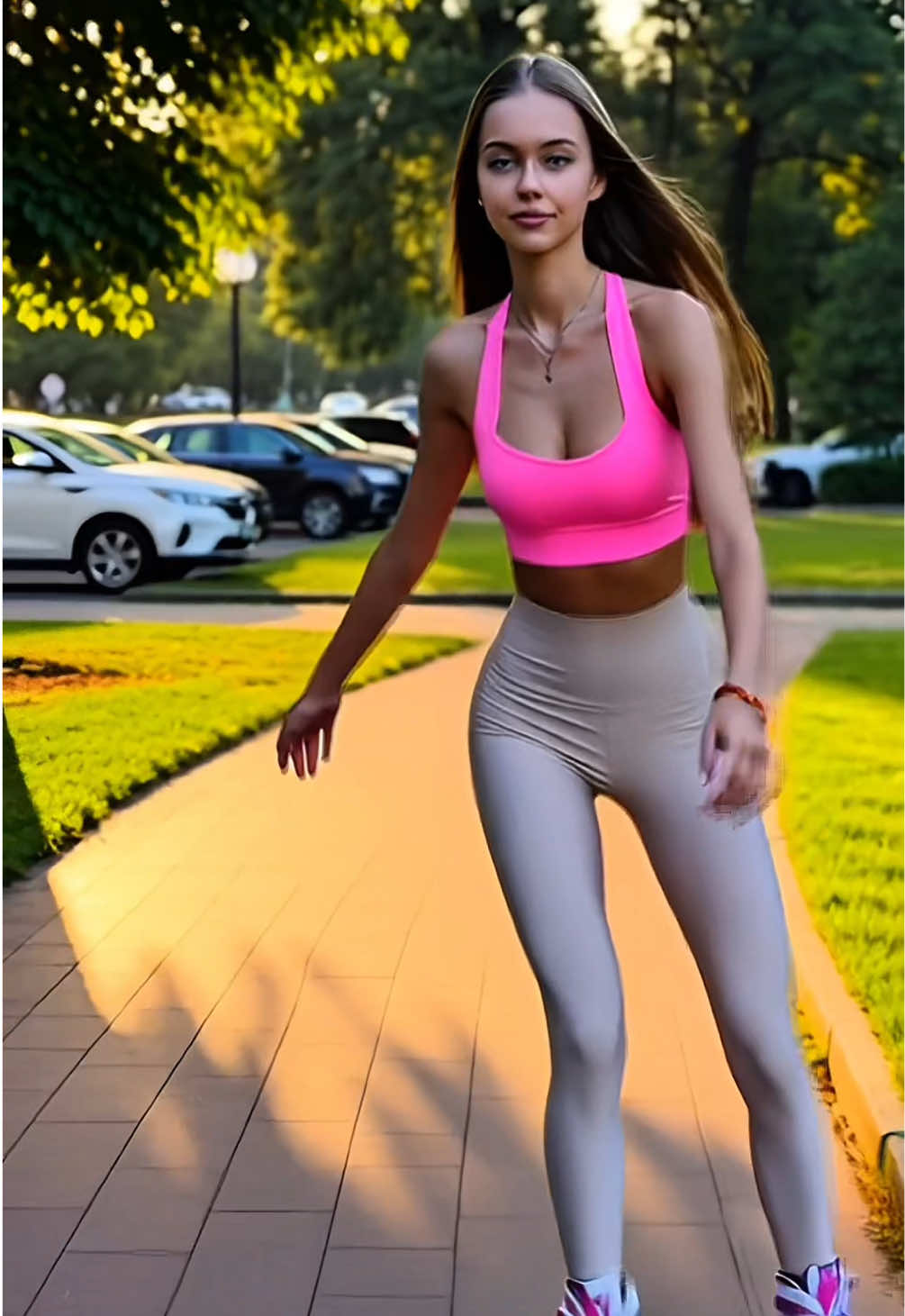 ✨ Evening roll & pink energy ✨ What’s your favorite way to reset your mind after a long day? 😌💬 For me — it’s skating into the sunset, feeling the breeze and letting my thoughts breathe. Bright colors, warm light, and a little movement… that’s my perfect recipe. 💗🛼🌤️