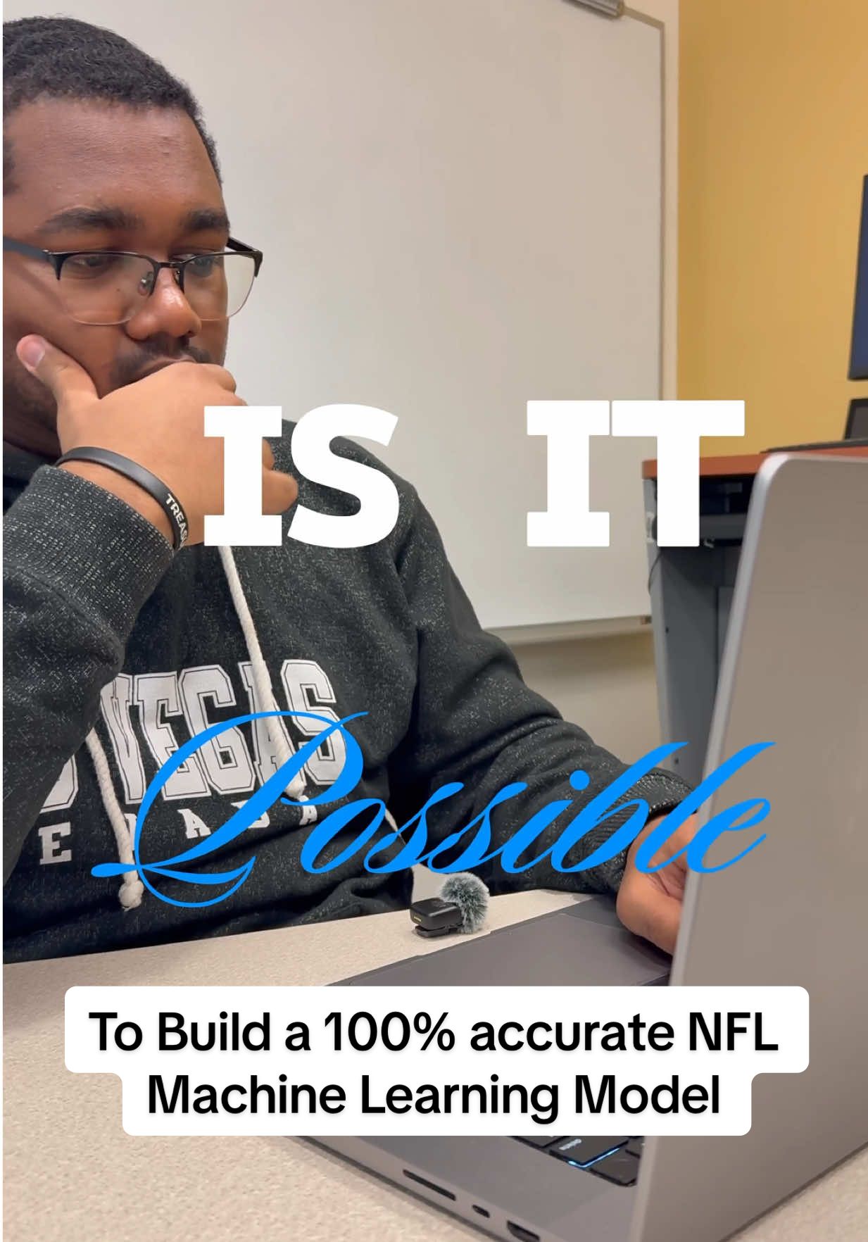 We can only go up from here!!! If you want to get the code check the link in my bio! Let me know in if you have any questions or if you want to build a similar machine learning model like this one,there’s a lot of cool ways to implement this model into prediction systems and improve on it I also don’t support using this machine learning model outside of educational purposes only #coding #computerscience #machinelearning #nfl