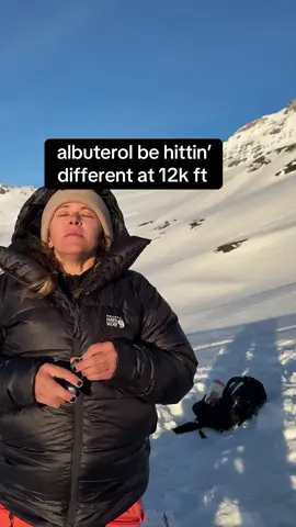 Puff, puff, pass that inhaler on Mt. Baker. 💨 💨 #mtbaker #asthma #backcountry #mountaineering #washington
