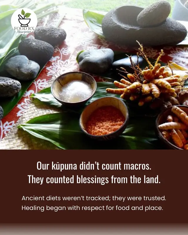 They trusted the ‘aina, honored the process, and knew that healing begins with respect, intention, and connection. Food RX Blueprint carries this wisdom forward, blending ancestral practices, like la’au lapa’au with modern, evidenced-based nutrition to restore food as medicine. This is more than nutrition. This is remembrance. This is healing. This is mana. ##health##nutrition##foodasmedicine##hawaii##food