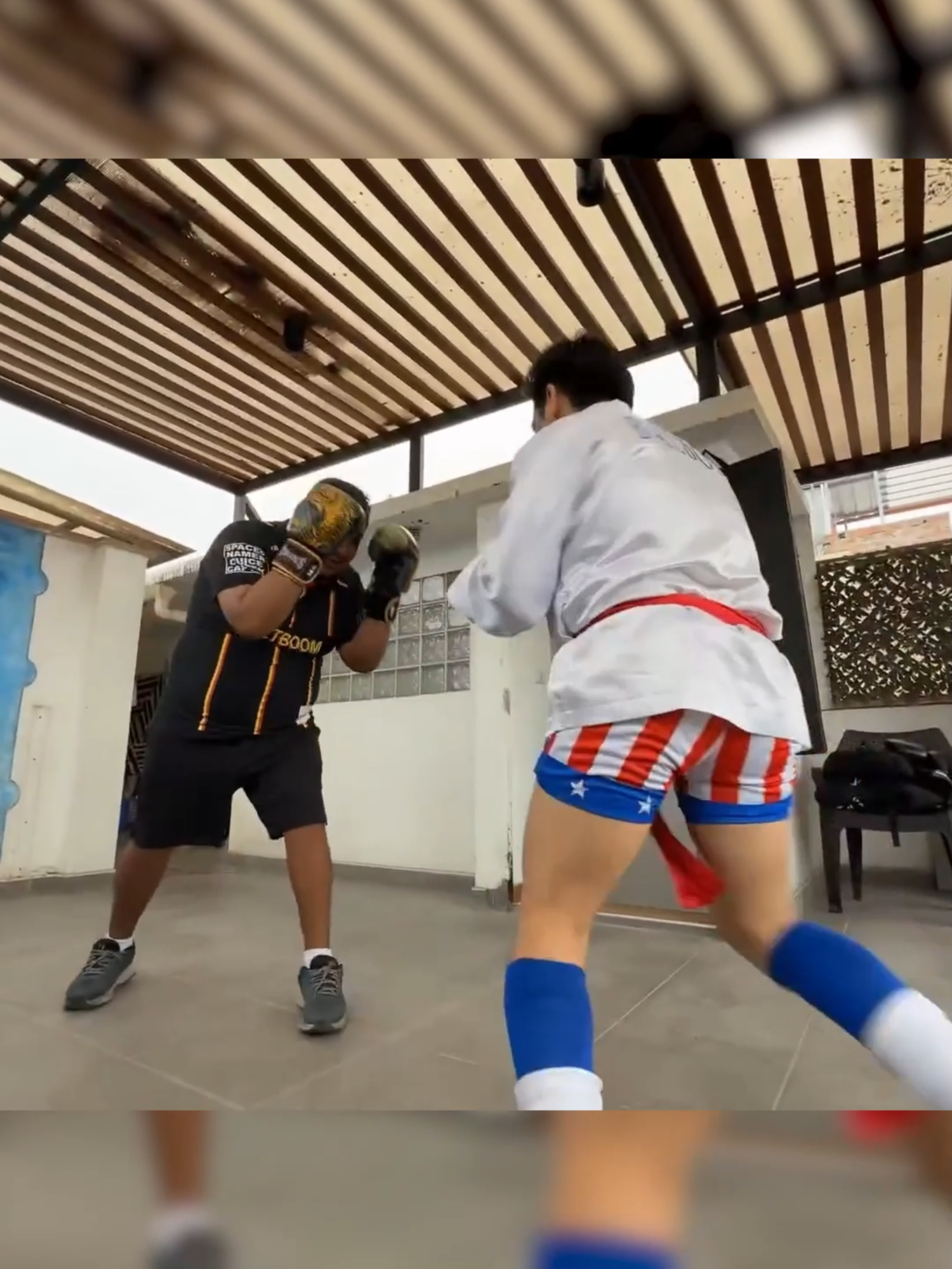 Sparring con @rocky.balboa.peru #smashdota #kickperu #rocky