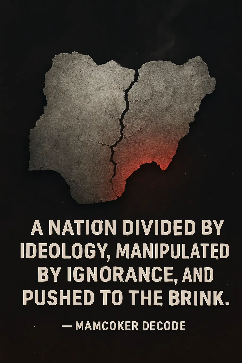 The November 20th, 2025 conviction of Mazi Nnamdi Kanu by Justice Omotosho is more than a court judgement. For those of us who followed this case closely — including listening to over 50 Radio Biafra broadcasts and every word of the judgement — it simply confirmed a painful truth: Nigeria’s weaknesses are easy to exploit. This conviction reflects a nation where frustration, ignorance, and distrust create fertile ground for manipulation. ⸻ A Movement Built on Illiteracy and Distrust Nnamdi Kanu rose by targeting Nigeria’s biggest vulnerability: the high level of illiteracy and political ignorance. He capitalized on: 	•	Youth hungry for identity and purpose 	•	Deep distrust of the Nigerian government 	•	Belief that the APC-led government served only the North 	•	Old civil war wounds that were never healed Many followers proudly claimed they attended the “University of Nnamdi Kanu.” They were not learning strategy, only consuming propaganda, anger, and instructions for violence. Some even contributed percentages of their salaries to the agitation. For the record: Mamcoker Decode supports the right to self-determination, but never violence. This was the line Kanu crossed. ⸻ “Nigeria Must Burn for Biafra to Rise” His consistent message was that chaos was necessary for international intervention. He encouraged the breakdown of law and order as a political strategy. One of his most reckless lines was: “If you don’t have a gun, use a catapult.” Only indoctrinated followers would obey such suicidal instructions — and many did. ⸻ The South East Paid the Highest Price The region he claimed to defend suffered the most: 	1.	More Igbo deaths than any period since the civil war — caused by IPOB’s own misled recruits. 	2.	Economic collapse — investors fled, cities emptied, people feared traveling home. Many Igbo families stopped at Asaba during Christmas. 	3.	Intimidation and terror — anyone who disagreed was labelled “Sabo.” A region known for education and commerce became hostage to mob ideology. ⸻ Emotion Over Structure If Nigeria holds a referendum on Biafra today, I believe secession would win. Not because IPOB had a solid plan — they had none. But because Nigeria has failed to build a nation people feel proud to belong to. IPOB harvested frustration but offered: 	•	No roadmap 	•	No constitution 	•	No governance plan It was a revolution built on emotion, not intellect. ⸻ Courtroom Facts: Kanu Refused to Defend Himself Justice Omotosho’s ruling was based on overwhelming evidence — most of which Kanu never challenged. He refused to defend himself or answer contempt charges. Yet some still say the judgement was biased. That is the power of indoctrination. ⸻ The Bigger Threat: The Mob He Left Behind Nnamdi Kanu is convicted, but his followers remain: 	•	Social media warriors 	•	ESN militants 	•	Radicalized diaspora agitators 	•	Unlettered youths trained on hate broadcasts This is Nigeria’s next security challenge. They need de-radicalization, not just arrests or propaganda. A structured psychological re-orientation program is necessary — the same model used for ex-terror recruits in other countries. ⸻ Nigeria Sits On a Keg of Gunpowder You cannot kill an ideology. You can only replace it with a better one. If Nigeria fails to address: 	•	Youth unemployment 	•	Marginalization narratives 	•	Insecurity 	•	Poor civic education 	•	Online misinformation 	•	Poverty and hopelessness Then IPOB may fall, but something worse will rise. ⸻ Conclusion The November 20th conviction does not end the crisis. It marks the beginning of a new responsibility. The South East needs healing. Nigeria needs restructuring — politically and socially. And the radicalized followers need to be rescued from the ideology they were fed. Until then, the embers ignited by IPOB will continue to burn beneath the surface — waiting for the next spark. — Mamcoker Decode