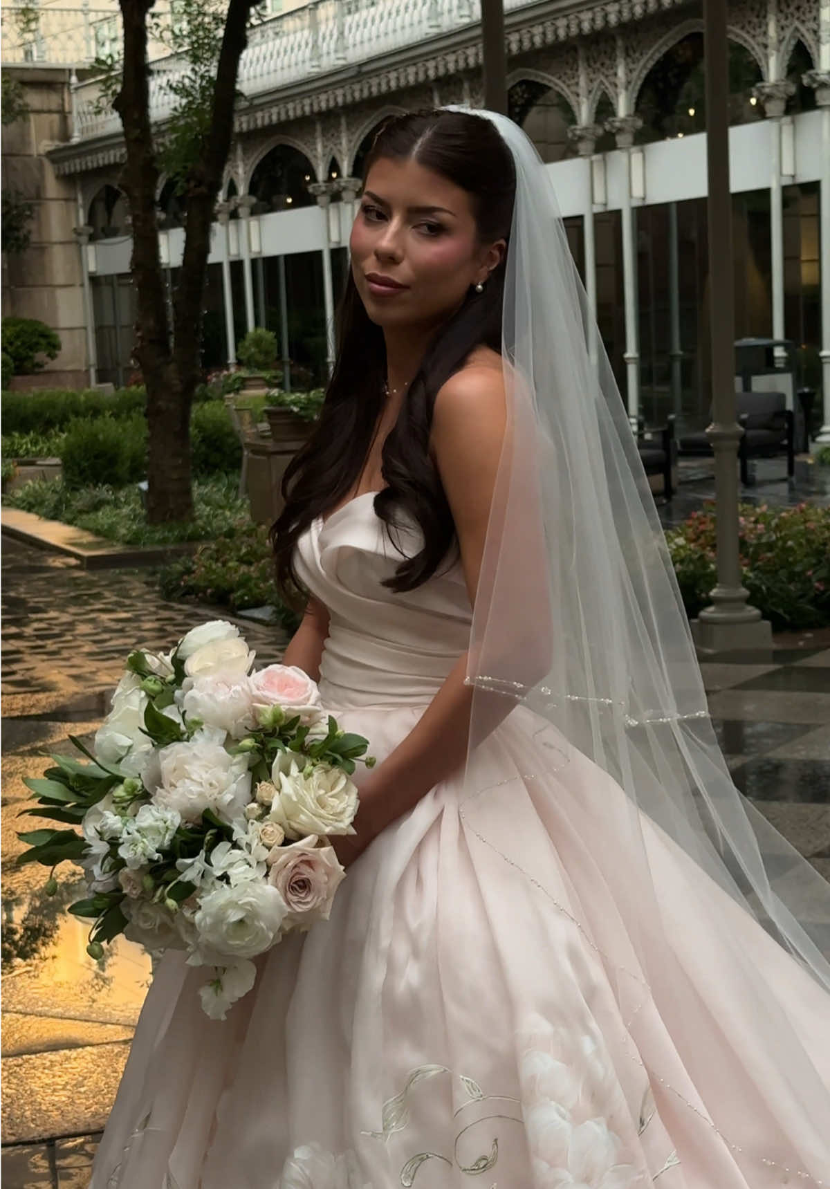 Never getting over my wedding weekend dresses 🤍 the details, the hand painted florals - @Ines Di Santo is everything 