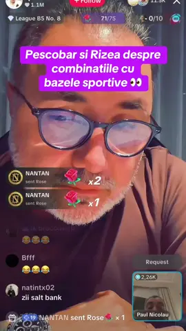 Mare circ pe live-ul lui Pescobar si Rizea #fyp #pescobar #cristianrizea #romania #viral 