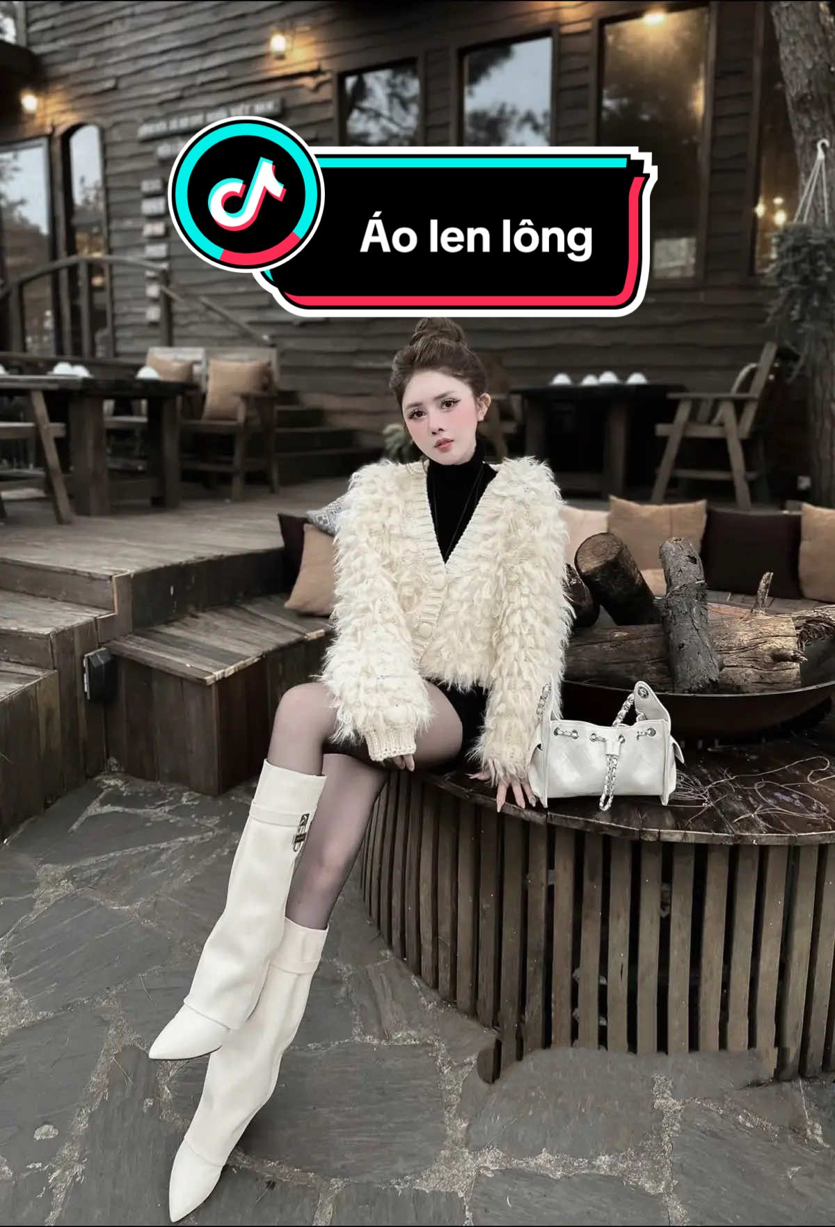 Áo len lông cúc bọc D QC sang chảnh/ mặc bao xinh#xuhuong #đôxinhmoingay #tiktok #len 