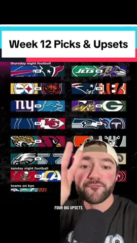 Four HUGE Upsets could be in store in Week 12 of the NFL Season 👀 #nfl #football #fantasyfootball #sports #fyp  
