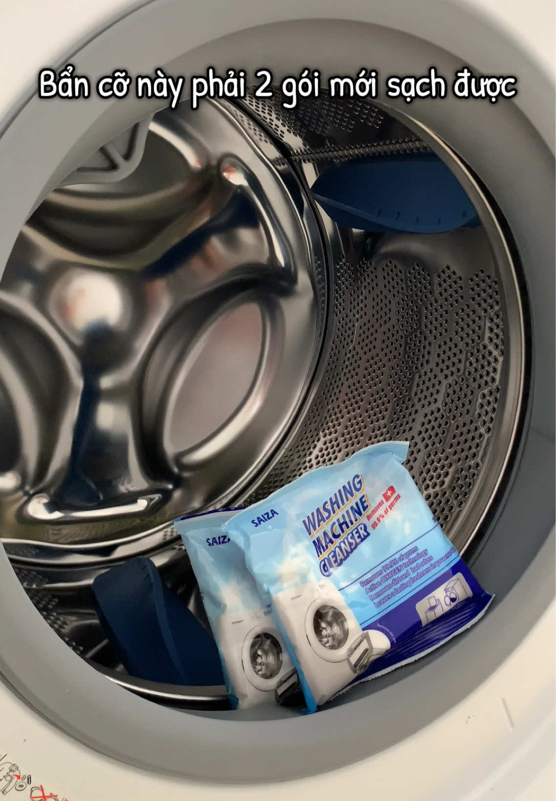 Bao lâu rồic các bà chưa tẩy lồng máy giặt, dùng e này vừa nhanh lại vừa tiện nè #xuhuong #saiza #bottaylonggiat #vesinhlonggiat #bottaylongmaygiatsaiza 